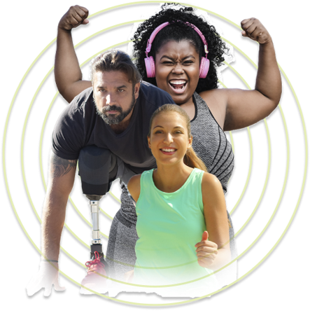 Atletas amadores se preparando para a atividade física.